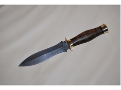 Нож Варвар (дамаск, рукоять кожа)