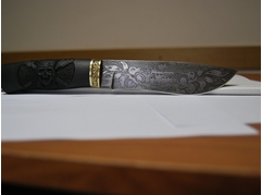 Нож Пират (дамаск, рукоять черное дерево)