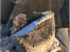 Нож Егерь  (сталь Х12МФ, рукоять стабилизированный кап клена)