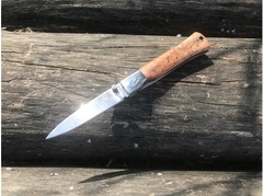 Складной нож Сурок (сталь ELMAX, стабилизированная карельская береза)